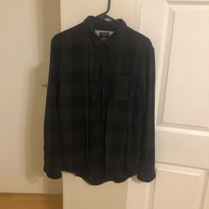 Quicksilver Black Slim-Fit Flannel